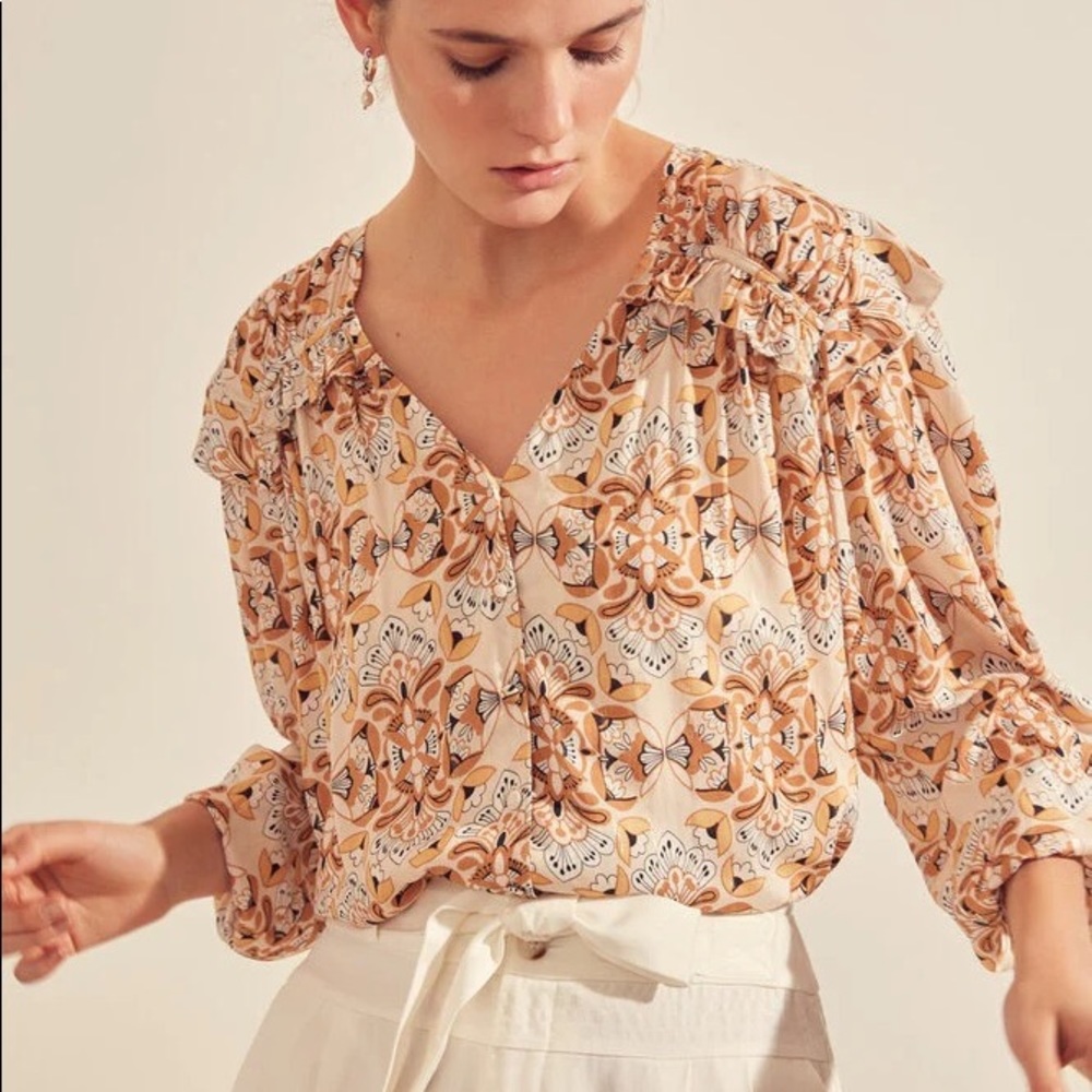SUNCOO Paris Lorine - Floral Print Fluid Blouse
